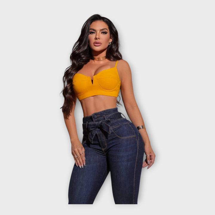 Lucie Bezkonkurenčněelegantní Džíny S Vysokým Pasem