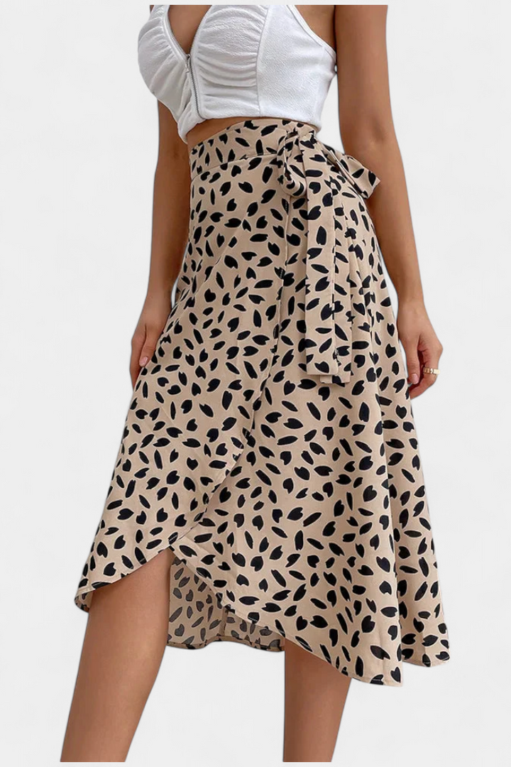 Camila | Zavinovací sukně boho s asymetrickým potiskem