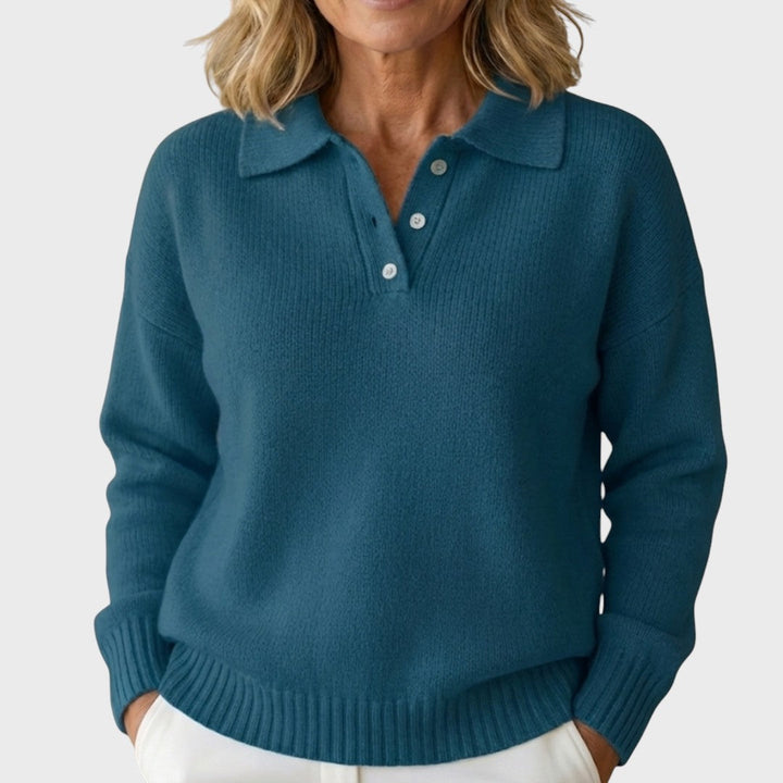 Eliška | Stylový pletený svetr s límečkem