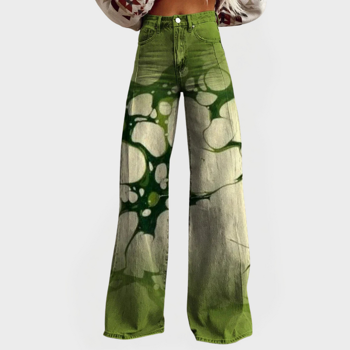 Magdaléna Sofistikovaná Umělecké Džíny Široké Rovné