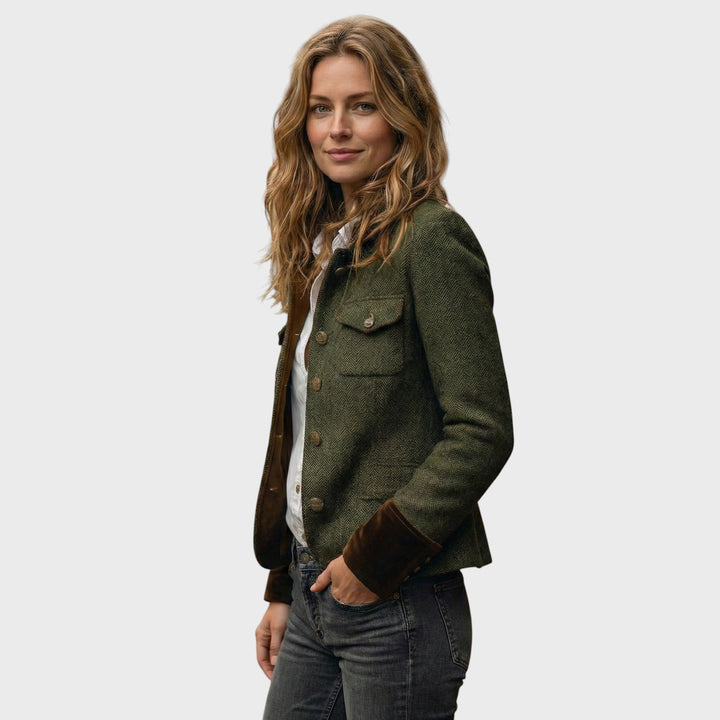 Ema | Vlněné sako s texturou rybí kosti