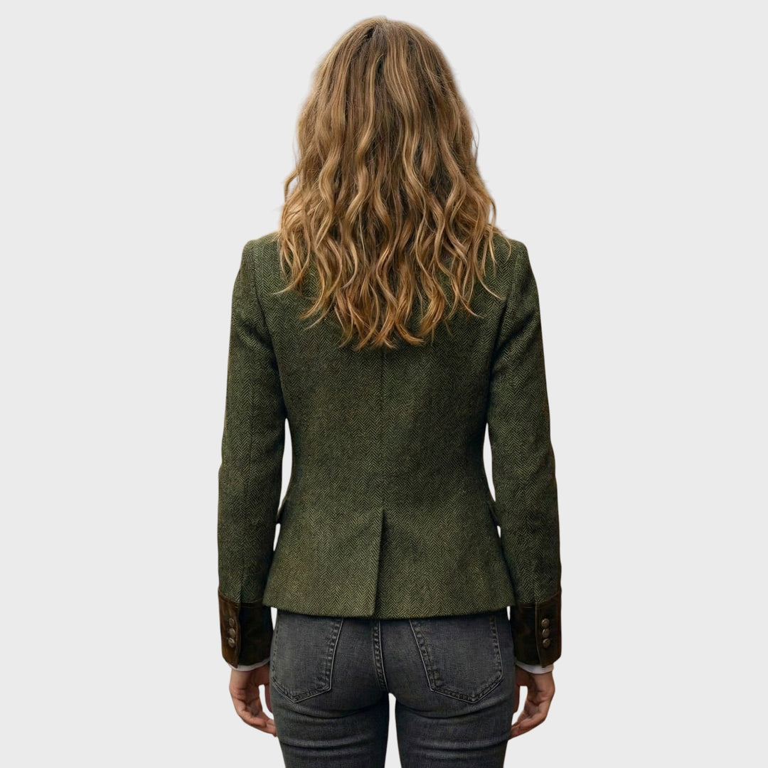 Ema | Vlněné sako s texturou rybí kosti