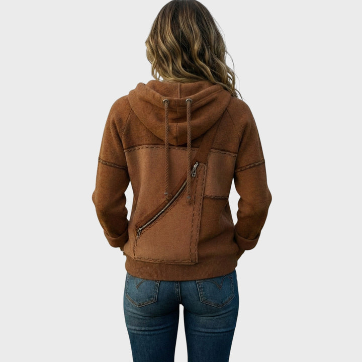 Mila | Pletená mikina s kontrastním designem