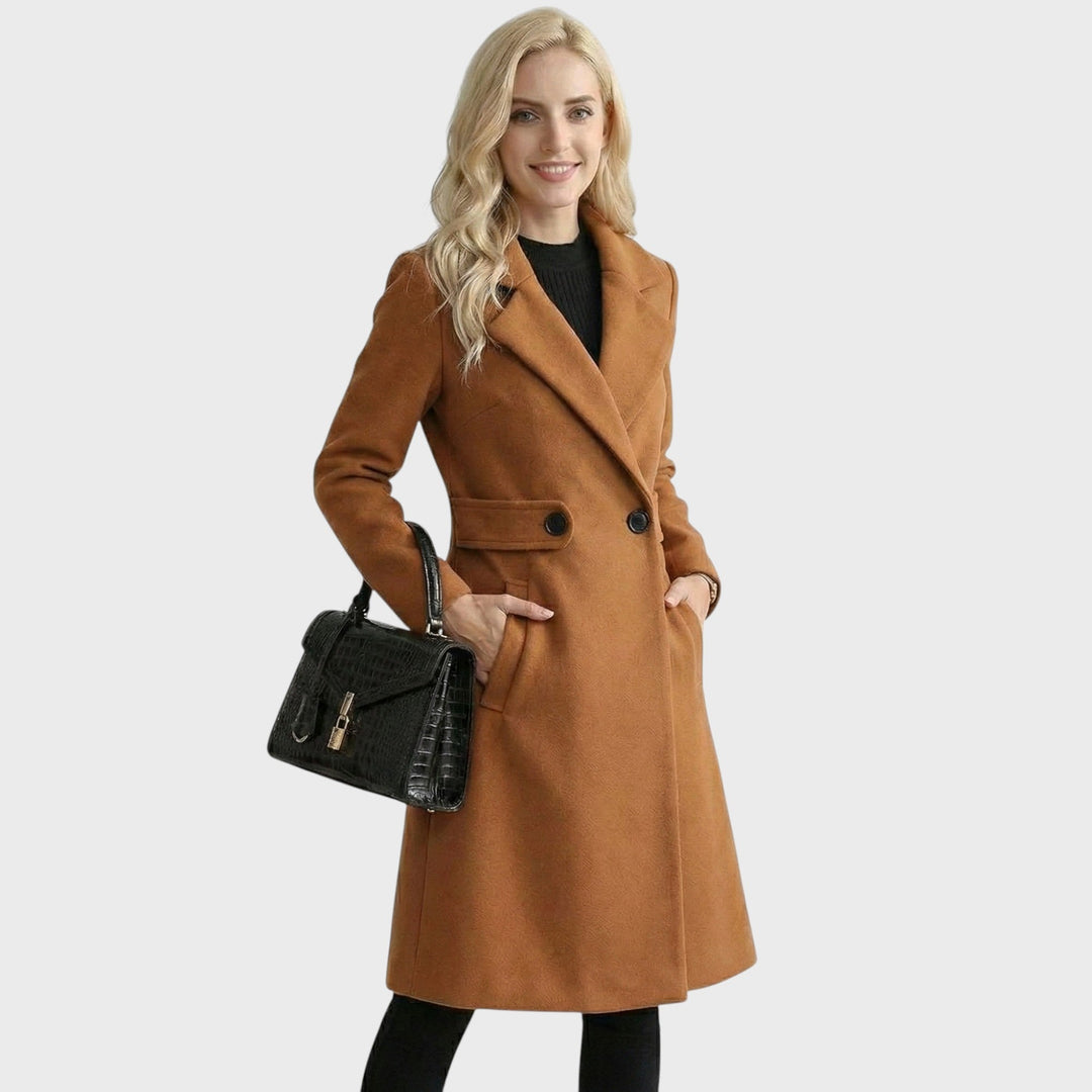 Clara - Vlněný kabát s páskem