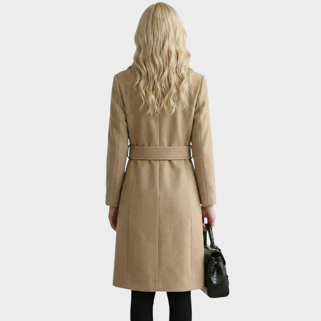 Clara - Vlněný kabát s páskem