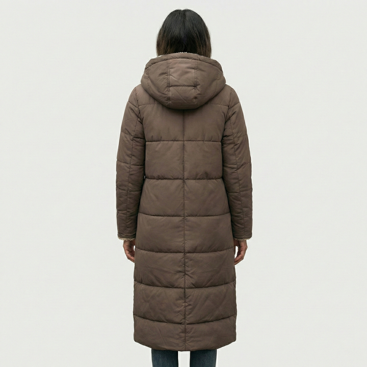 Kora - Hřejivý kabát s kožešinovou podšívkou