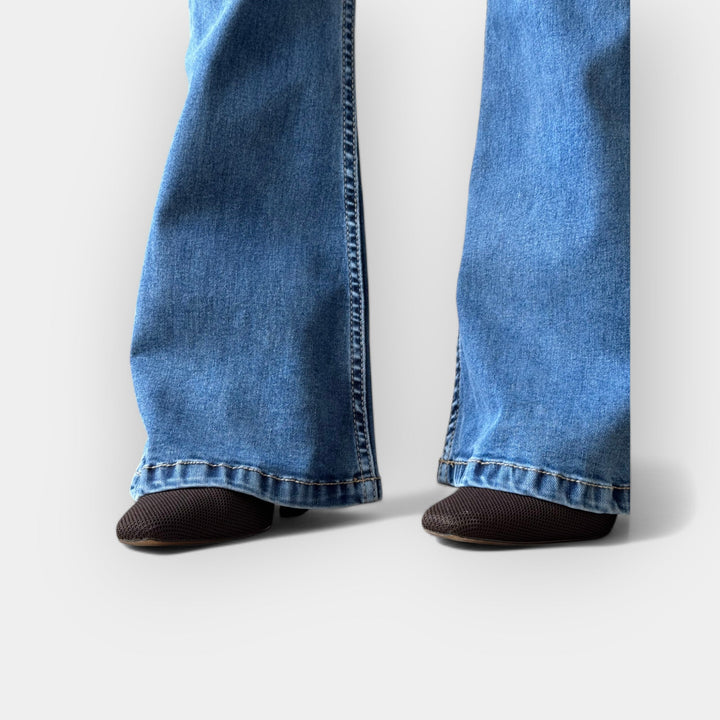 Adéla Elegantní DžínovéFlare VelmiVysokýmPásemEvase