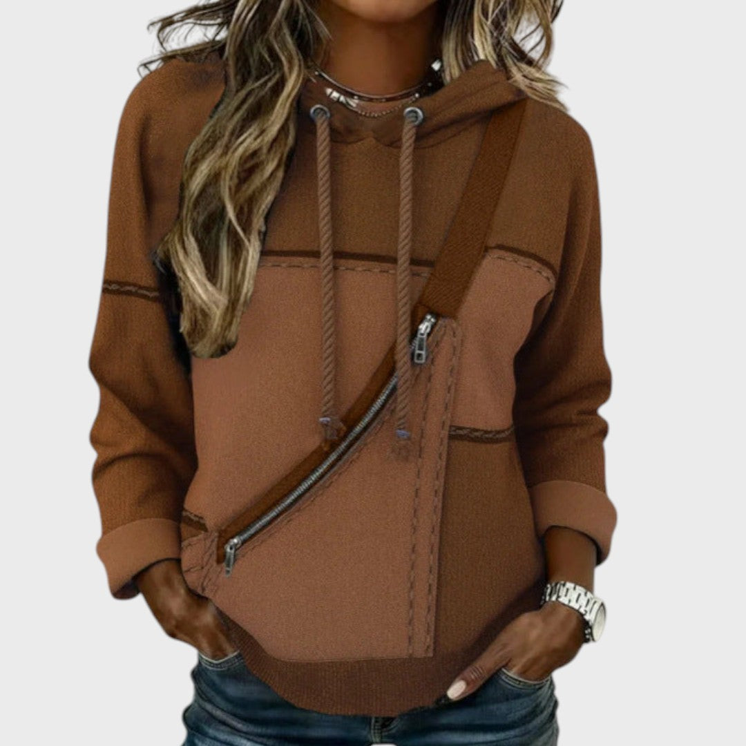 Mila | Pletená mikina s kontrastním designem