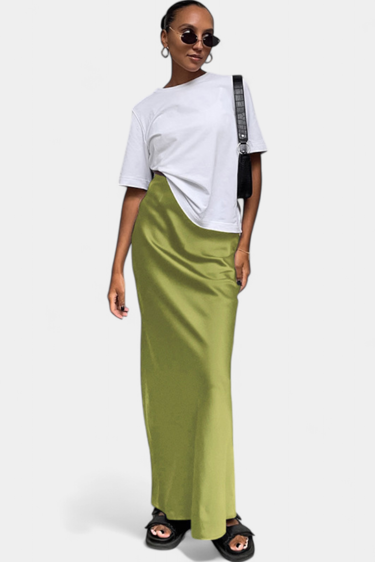 Fable | Maxi užitková sukně s jednoduchým designem a upraveným stylem