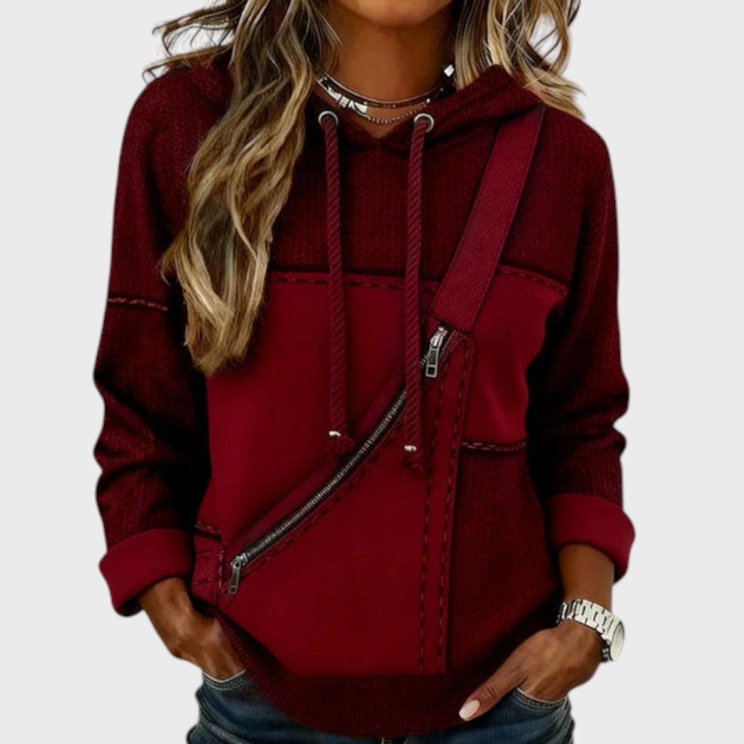 Mila | Pletená mikina s kontrastním designem