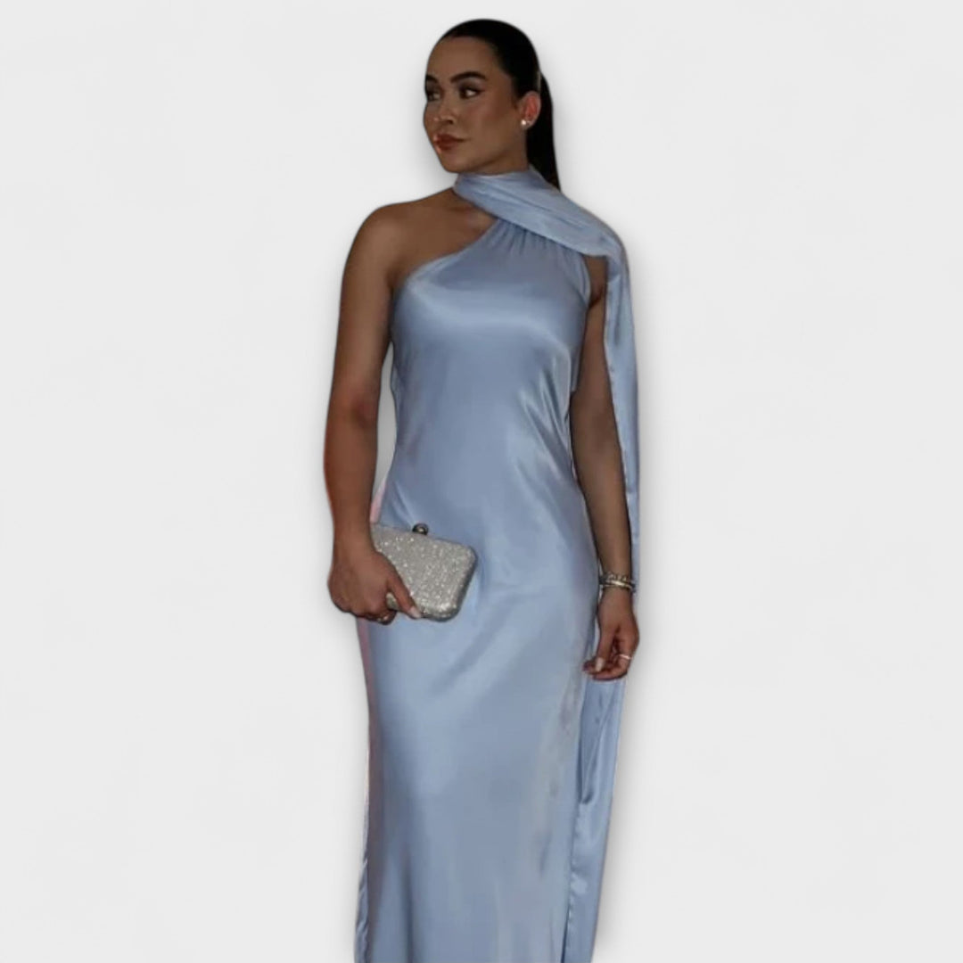 Chic Maxi šaty s odhalenými rameny a zavazováním za krk