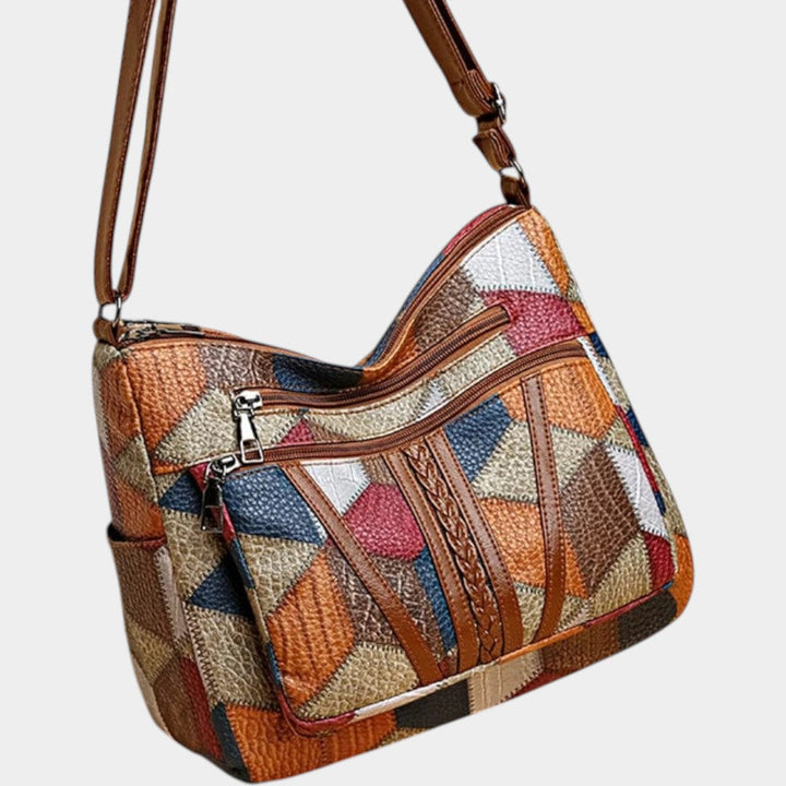 Petra - Mozaiková kožená kabelka
