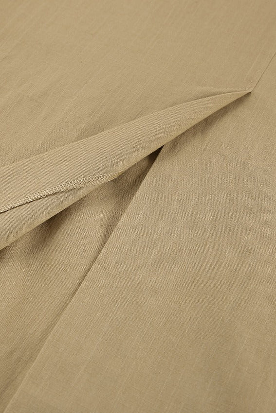 Amani | Dlouhá sukně s vysokým pasem, předním rozparkem a rovným střihem