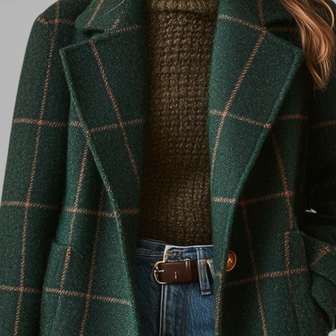 Coralie | Elegantní kostkovaný kabát s nadčasovým stylem