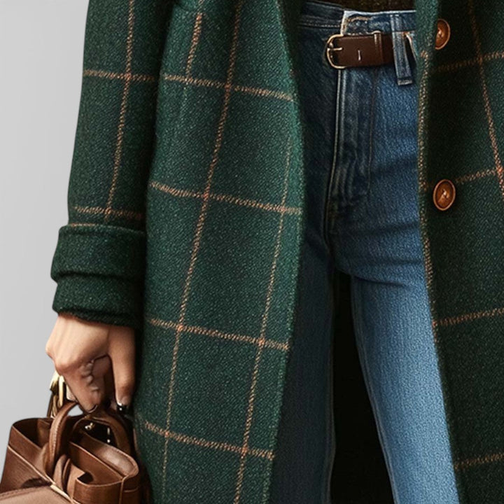 Coralie | Elegantní kostkovaný kabát s nadčasovým stylem