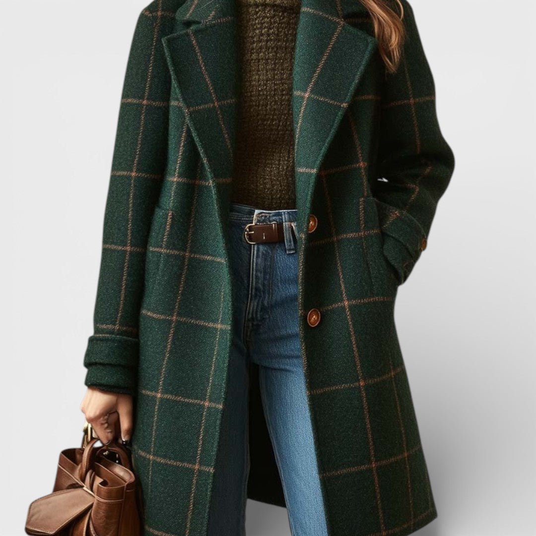 Coralie | Elegantní kostkovaný kabát s nadčasovým stylem