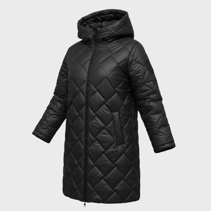 Klára | Elegantní prošívaný kabát s kapucí 