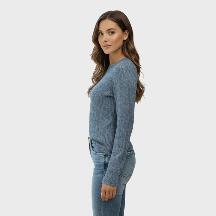 Sofie | Strukturovaný svetr se zavinovacím výstřihem