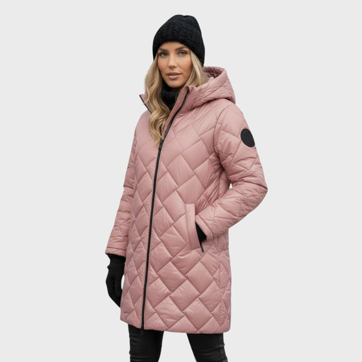 Klára | Elegantní prošívaný kabát s kapucí 