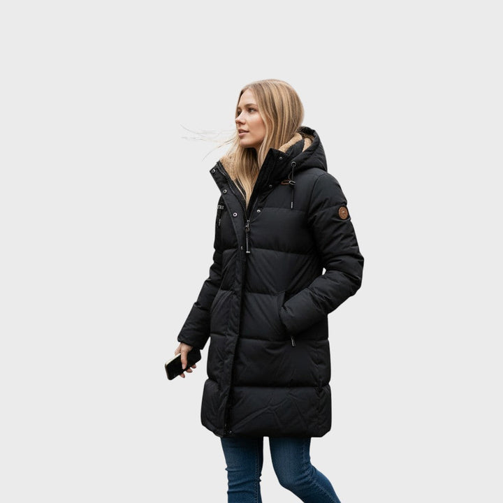 Saskia | Prošívaný zimní kabát s plyšovou podšívkou