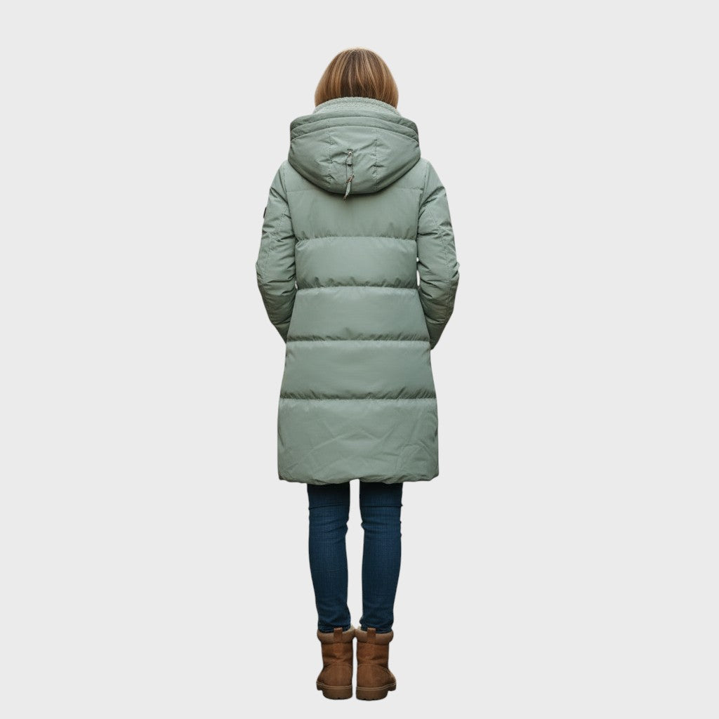 Saskia | Prošívaný zimní kabát s plyšovou podšívkou