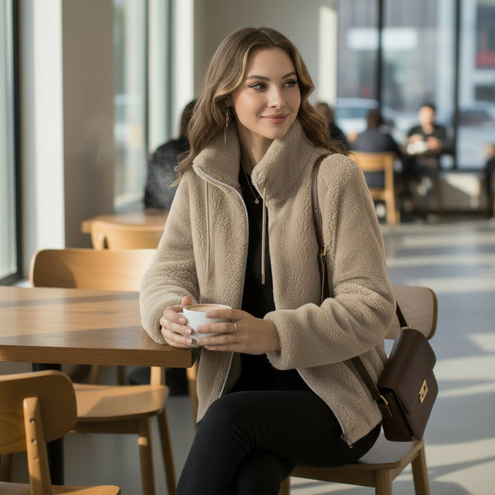 Mila | Luxusní plyšová bunda na zip